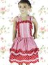 Cute Red And White Striola Sleeveless Cotton Sweet Kids Lolita Dress