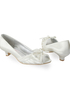 Chaussures talon d'Ivoire de mari&eacute;e en satin