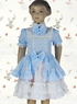 White And Blue Plaid Lace Bow Cotton Kids Lolita Dress