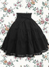 Jupe de lolita Dentelle Crochet&eacute;e Coton Noire 