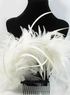 Comb White Plume de mariage pour la mari&eacute;e