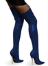 Bottes dessus de genou bleues de 4 1/2'' talons sans plate-forme 