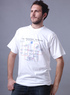 Great White Cotton manchons d'impression col rond 100% &agrave; court Hommes T-shirt