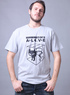Confortable gris clair manches courtes col rond 100% coton T-shirt pour les hommes