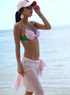 Sweet 53 * 155 cm plage de mousseline de soie rose Wrap