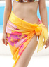 Belle 105 * 150 cm Floral plage de mousseline de soie jaune Lily Wrap