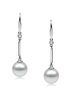 Blanc &eacute;l&eacute;gant S925 8-8.5mm frais goutte d'oreilles perle d'eau pour les femmes