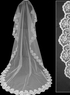 Superbe fil d'Ivoire long voile de mari&eacute;e mariage