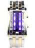 Sangle or 20 * 2 cm en alliage de mode Watch lumi&egrave;re bleue pour les hommes