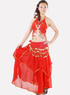 Red imit&eacute; soie S&eacute;guin Belly Dance Bra