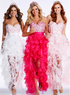 Moderne blanc Sweetheart encolure Maxi Tulle d&eacute;tonner Womens Homecoming robe 
