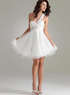 華やかなの短い白 1 つの肩のチュール レディース帰国・ ドレス