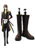 Coffee 1 3/5'' Heel Hakuouki Faux Leather Cosplay Shoes