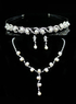 Elegant White Alloy Silver-plating Pearl Tiara Necklace Earrings Wedding Bridal Jewelry Set