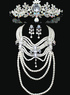 Romantic White Alloy Silver-plating Pearl Tiara Necklace Earrings Wedding Bridal Jewelry Set