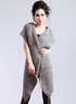 Glamour sin mangas luz caf&eacute; Bat-ala patr&oacute;n 30% lana 70% Arcylic Womens Cardigan