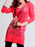 Rouge longues manches Pullover 55 % Fannel 35 % coton 10 % Spandex f&eacute;minin