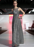 Robe de Prom paillet&eacute; gris S&eacute;guin broderie &eacute;tage longueur de femmes