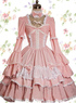 Robe de lolita Coton Douce Rose 