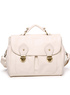 Sacoche F&eacute;minine PU Blanche Simple a la mode 35*27*14cm 