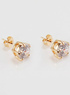 Unique femme blanche Zircon Alliage d'argent  's Boucles d'oreilles