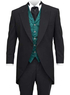 Tissu noir Jazz revers rea compl&egrave;te Corner Steampunk Longueur de coupe Coat