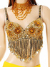 85% Nylon 15% Spandex color&eacute; Bra Perles Belly Dance
