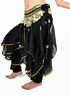 Black 100% Pantalon en mousseline de soie Belly Dance