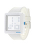 Bracelet sport en PU blanc Digital Square Watch Femmes