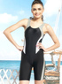 Modern Attractive Black Polyester Chinlon Womens Swimsuit