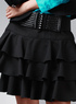 Modern noir sexy Layered 95% polyester Femmes 5% Spandex Jupe Taille Plus