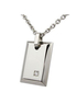 Concise argent&eacute; Homme Acier Titane pendentif carr&eacute;
