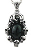Cool argent&eacute; et noir pour Homme Acier Titane Pendentif