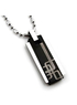 Personnalis&eacute; argent&eacute; et noir Mens Acier Titane Pendentif