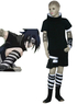 Noir Blanc Rouge Tissu Spandex uniforme Naruto Sasuke Uchiha Cosplay Costume noir Kids