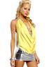 Robe de Club F&eacute;minine PU et Acrylique Jaune Sexy