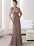 Fancy Brown Chiffon Sweetheart A-Line Mother of The Bride Dress