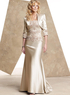 Wonderful Champagne Satin Embroidered Mother of The Bride Dress