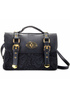 Beautiful 30* 24*12cm Black PU Leather Lace Womens Shoulder Bag