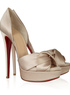 5 1/2'' Peep gris Toe Satin tissu rouge Sole souliers femmes