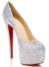 Escarpins modernes et magnifiques de  4 3/4''  talons en couleurs avec Rhinestone 