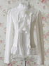 Blouse unique Ivoire &eacute;lastique mousseline de soie manches longues femmes