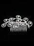 Romantique blanc argent&eacute; de Rhinestone Wedding peigne de placage