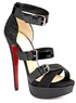 Chaussures de mouton haut talon Womens Fashion noires cheville sangle Buckle