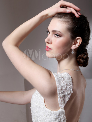 Modern White Sweetheart Tulle Lace Luxury Wedding Dress