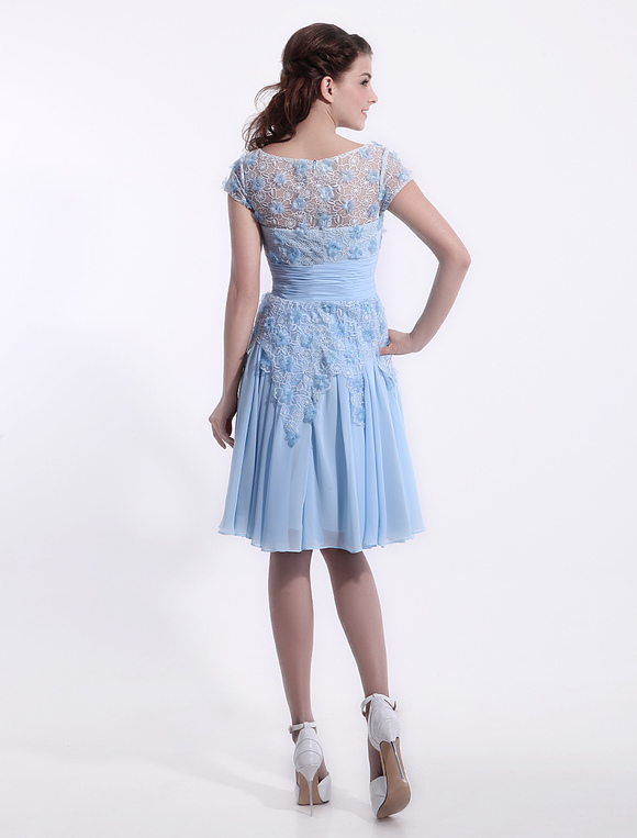 Light Blue Bridesmaid Dresses With Sleeves