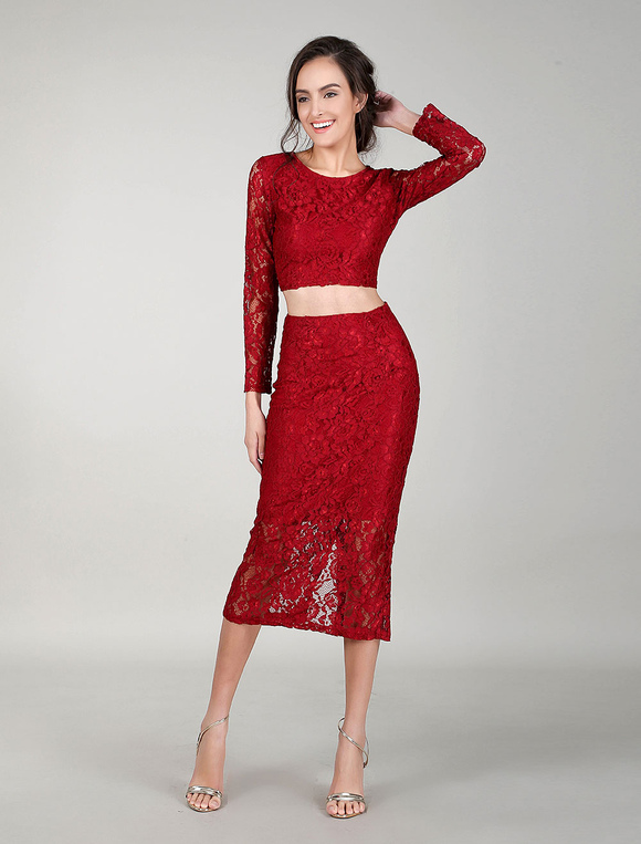 Abito cocktail rosso kc