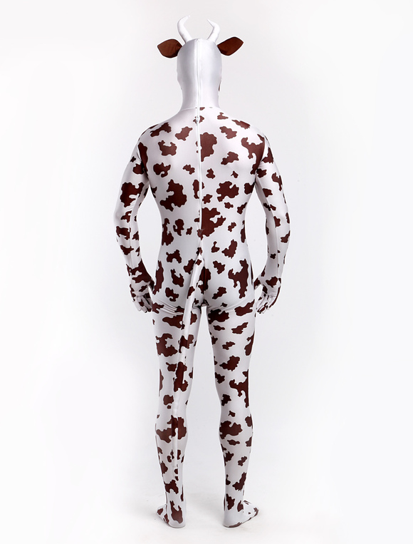 Lycra Spandex Cow Zentai Suit Halloween Animal Full Bodysuit