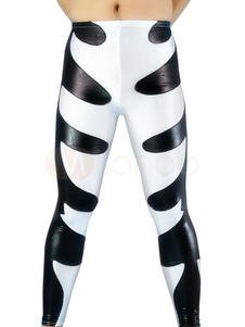 Pantalon Wrestling de zentai noir et blanc de tenue belle