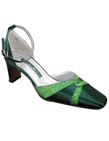 Deep Green Paillette Wedding Pumps